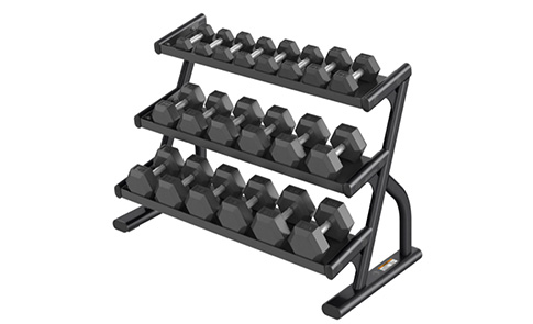 三層六角啞鈴架